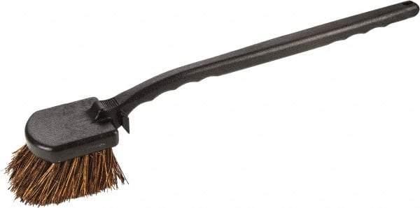 Harper Brush - 2-1/4" Bristle Length, Palmyra Utility Scrub Brush - 3-1/2" x 3-1/2" Long x 3" Wide Head, 20" OAL, Easy Grip Handle, Black, Polypropylene Block - A1 Tooling