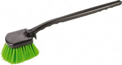 Harper Brush - 2-1/4" Bristle Length, Flagged Plastic Utility Scrub Brush - 3-1/2" x 3-1/2" Long x 3" Wide Head, 20" OAL, Easy Grip Handle, Black, Polypropylene Block, Flagged - A1 Tooling