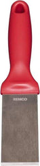 Remco - Stiff Stainless Steel Beveled Scraper - 1-1/2" Blade Width x 3-1/2" Blade Length, 5-13/32" Long Ergonomic Polypropylene Handle - A1 Tooling