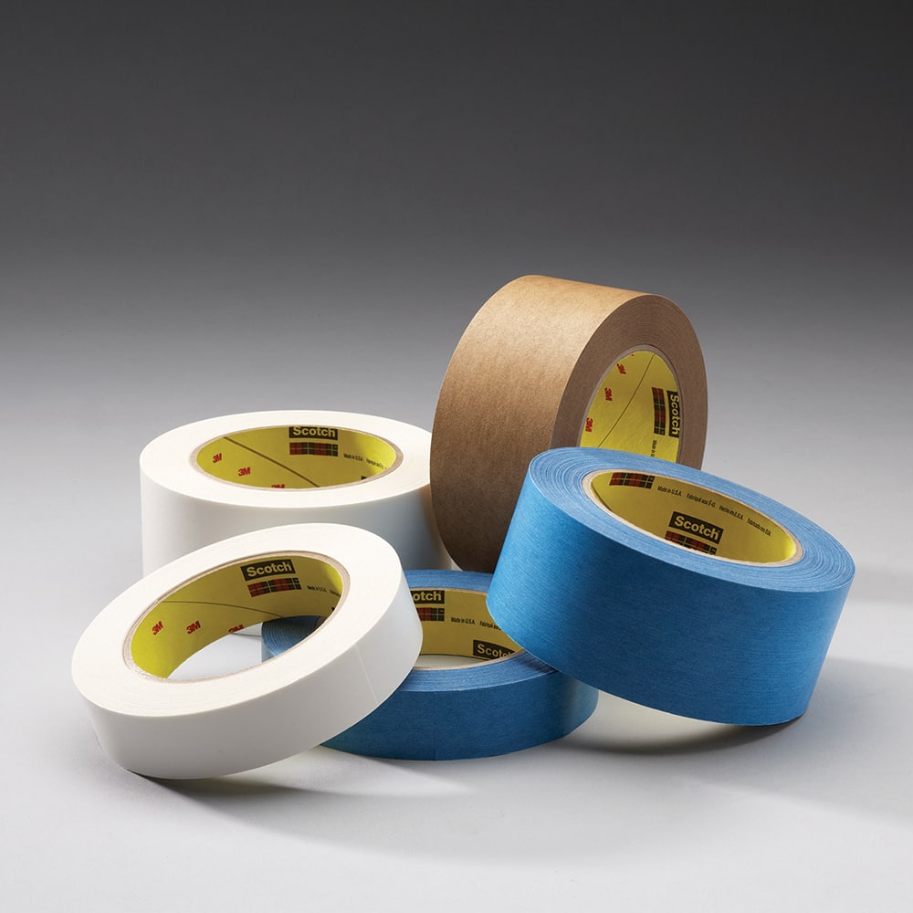 3M - Double Sided Tape; Material Family: Paper ; Length Range: 72 yd. and Larger ; Width (mm): 72.00 ; Adhesive Material: Non-Adhesive ; Thickness (mil): 5.0000 ; Length (Meters): 55.000 - Exact Industrial Supply