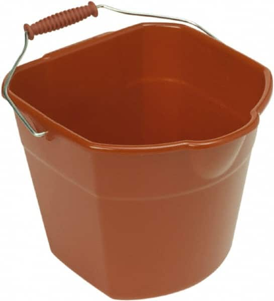 Harper Brush - 17 Qt, Plastic Rectangular Red Single Pail with Pour Spout - Handle Included, 13" Top Length - A1 Tooling