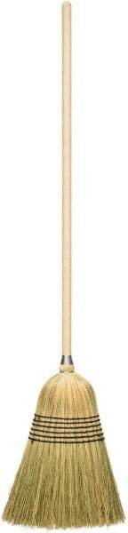 Harper Brush - 56" OAL Corn Bristle Broom - 39" Long Wood Handle, 17" Bristle Length, 14" Wide - A1 Tooling