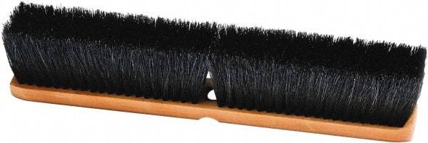 Harper Brush - 36" Medium Duty Synthetic Push Broom - 3" Bristle Length, Wood Block, Threaded Handle Connection, Handle Sold Separately - A1 Tooling