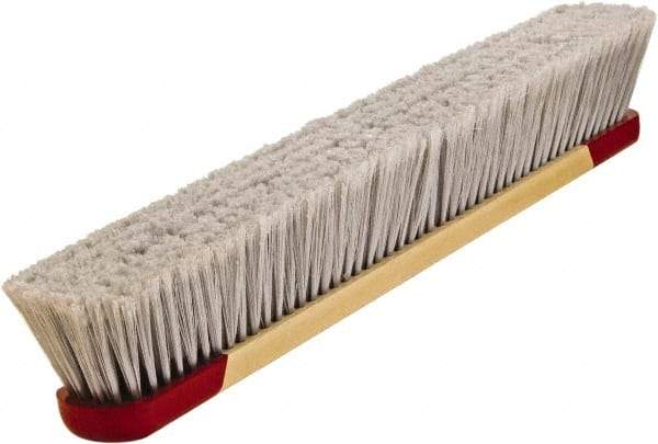 Harper Brush - 24" Smooth Surface Synthetic Push Broom - 3" Bristle Length, Plastic Block, Bolt-On Handle Connection, Handle Included - A1 Tooling