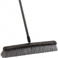 Harper Brush - 24" Rough Surface Synthetic Push Broom - 3" Bristle Length, Plastic Block, Threaded Handle Connection, Handle Included - A1 Tooling