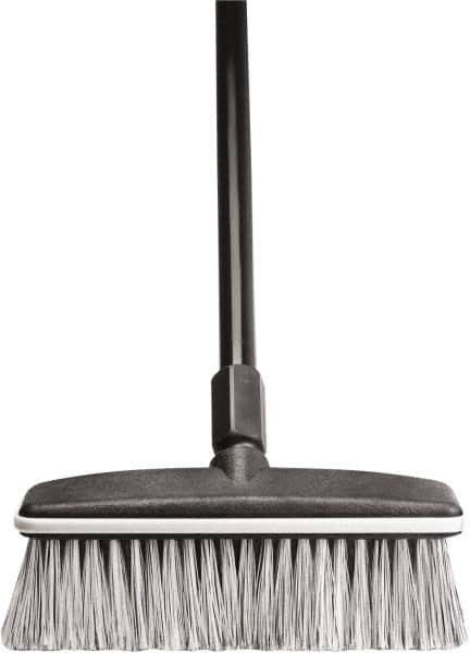 Harper Brush - 10" OAL, Vehicle Wash Brush - Black Flagged Plastic Bristles, 22-1/4" Trim Length, 54" Handle - A1 Tooling