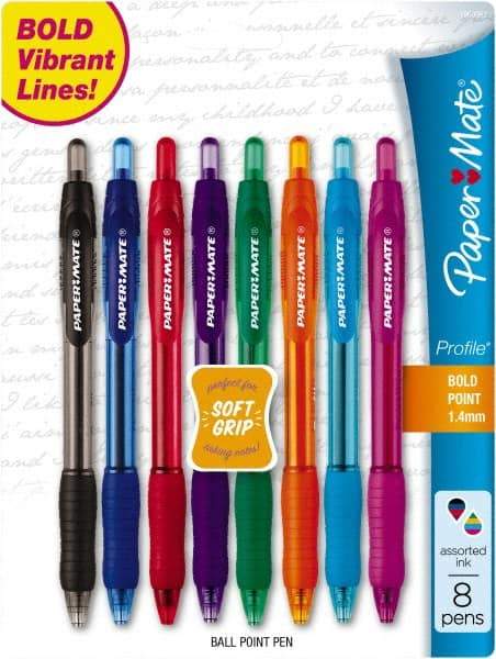 Paper Mate - 1mm Ball Point Retractable Ball Point Pen - Assorted Colors - A1 Tooling