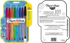 Paper Mate - 1mm Ball Point Ball Point Pen - Pink, Red, Orange, Green, Turquoise, Blue, Purple & Black - A1 Tooling