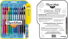 Paper Mate - 1mm Ball Point Retractable Ball Point Pen - Pink, Red, Orange, Green, Turquoise, Blue, Purple & Black - A1 Tooling