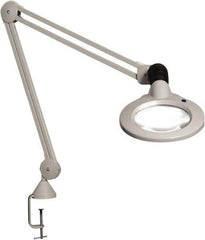 Vision Engineering - 45" Arm, Spring Suspension, Clamp Mount, LED, Light Gray, Magnifying Task Light - 9 Watts, 120 Volts, 1.75x Magnification - A1 Tooling