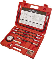 Lang - 8 Piece Dial Engine Compression Test Kit - 300 Max Pressure, 0 to 300 PSI (0 to 21 Kg/cm2) Scale - A1 Tooling