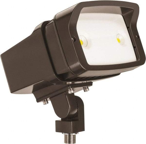 Lithonia Lighting - 120/277 Volt, 23.47 Watt, LED Floodlight Fixture - Wall Mount, 8.3" Long x 7" Wide x 6.9" High, Aluminum Housing - A1 Tooling