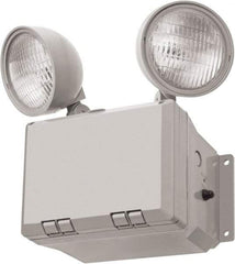 Lithonia Lighting - 2 Heads, 120/277 VAC, Thermoplastic, LED Emergency Light - 2.7 Watts, 8-3/8" Long x 12-7/8" High x 6" Wide, Sealed Nickel Cadmium Battery - A1 Tooling