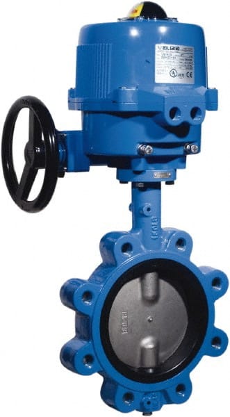 BONOMI - Actuated Butterfly Valves; Pipe Size: 6 (Inch); Actuator Type: Electric ; Style: Lug ; Material: Ductile Iron ; WOG Rating (psi): 200 ; Seat Material: EPDM - Exact Industrial Supply