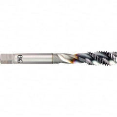 OSG - M9x0.75 Metric Coarse 3 Flute 6H Bottoming Spiral Flute Tap - Powdered Metal, V Finish, 90mm OAL, Right Hand Flute, Right Hand Thread, D4, Series 16500 - A1 Tooling