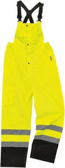 Ergodyne - Size S, Lime, Rain Bib Overall - 1 Pocket - A1 Tooling