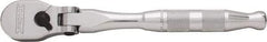 Proto - 3/8" Drive Pear Head Ratchet - Full Polish Chrome Finish, 7" OAL, 90 Gear Teeth, Standard Handle, Reversible Flex Head - A1 Tooling