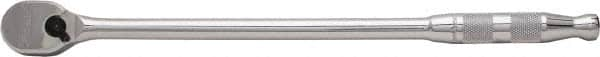 Proto - 3/8" Drive Pear Head Ratchet - Full Polish Chrome Finish, 13" OAL, 90 Gear Teeth, Long Arm Handle, Reversible Head - A1 Tooling