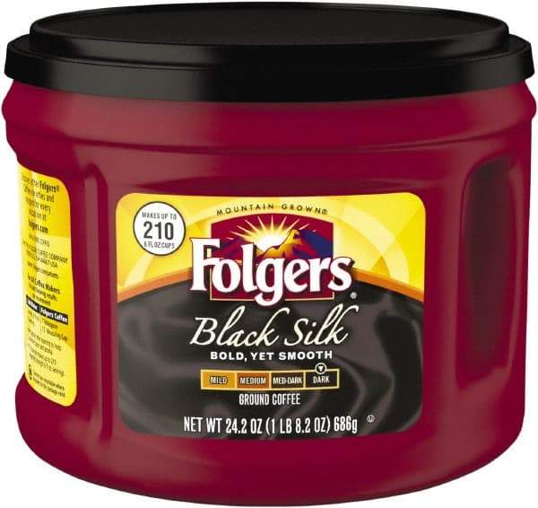 Folgers - Coffee, Black Silk, 24.2 oz Canister, 6/Carton - A1 Tooling