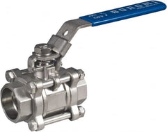 BONOMI - 1/2" Pipe, Full Port, Stainless Steel Ball Valve - Exact Industrial Supply