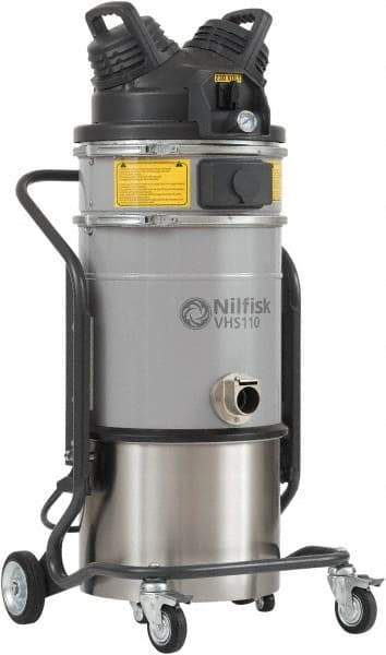 Nilfisk - 9.8 Gal, Stainless Steel Tank, Dry, General Purpose Vacuum Cleaner - 1.34 hp, 11.5 Amps - A1 Tooling