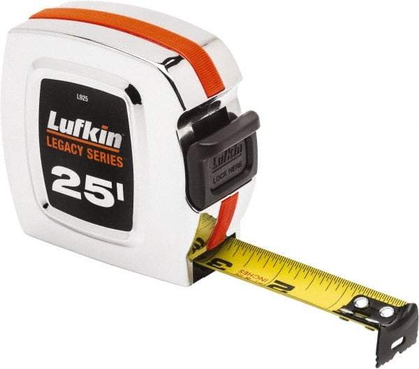 Lufkin - 25' x 1" Tape Measure - 1/16" Graduation - A1 Tooling