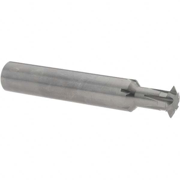 Accupro - 1/2° 1/2" Cut Diam, 0.109" Cut Width, 1/2" Shank, Solid Carbide Double-Angle Cutter - A1 Tooling