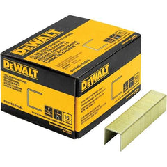 DeWALT - 1" Long x 1/16" Wide, 16 Gauge Crowned Construction Staple - Steel, Galvanized Finish - A1 Tooling