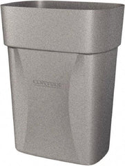 Made in USA - 14 Qt Gray Rectangle Trash Can - Polyethylene, None Graphic, Lid Not Included - A1 Tooling