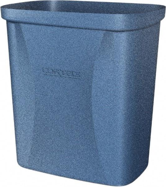 Made in USA - 10 Qt Blue Rectangle Trash Can - Polyethylene, None Graphic, Lid Not Included - A1 Tooling