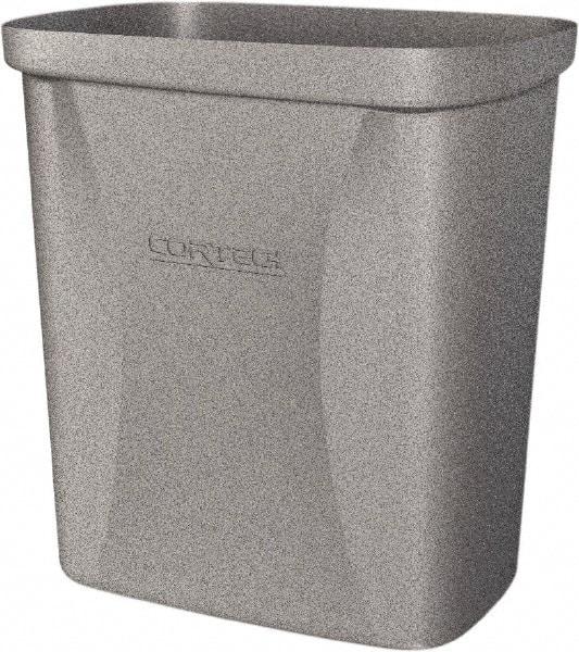 Made in USA - 10 Qt Gray Rectangle Trash Can - Polyethylene, None Graphic, Lid Not Included - A1 Tooling