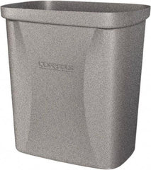 Made in USA - 10 Qt Gray Rectangle Trash Can - Polyethylene, None Graphic, Lid Not Included - A1 Tooling