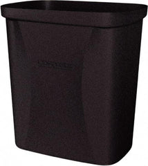 Made in USA - 10 Qt Black Rectangle Trash Can - Polyethylene, None Graphic, Lid Not Included - A1 Tooling