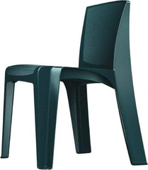 Made in USA - Polyethylene Green Stacking Chair - Green Frame, 21" Wide x 21" Deep x 30" High - A1 Tooling