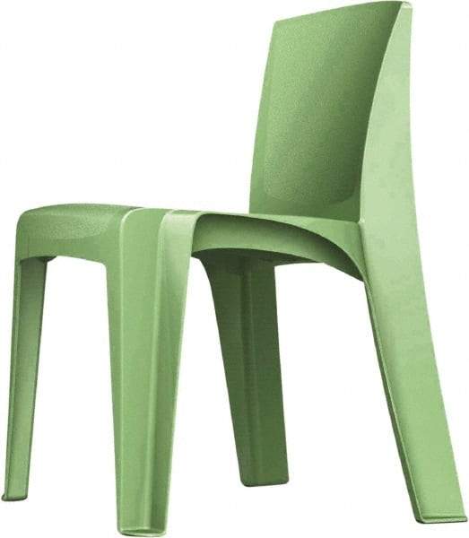 Made in USA - Polyethylene Teal Stacking Chair - Teal Frame, 21" Wide x 21" Deep x 30" High - A1 Tooling