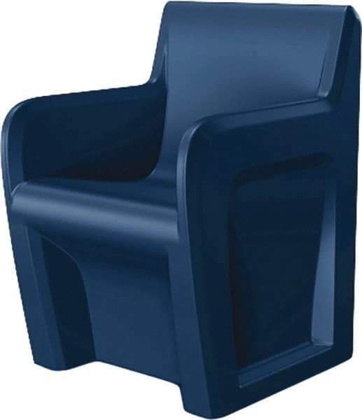 Made in USA - Slate Blue Polyethylene Guest Chair - 24" Wide x 33" High - A1 Tooling