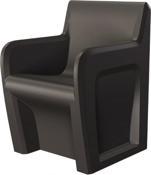 Made in USA - Black Polyethylene Guest Chair - 24" Wide x 33" High - A1 Tooling