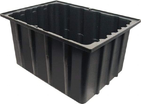 Made in USA - 17-1/4" Deep, Gray Polypropylene Stack & Nest Bin - 11-1/2" High x 23" Wide x 17-1/4" Long - A1 Tooling