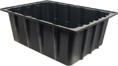 Made in USA - 17-1/4" Deep, Gray Polypropylene Stack & Nest Bin - 8-1/2" High x 23" Wide x 17-1/4" Long - A1 Tooling