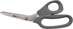 Clauss - 2-1/2" LOC, 8" OAL Stainless Steel High Leverage Scissors - Ambidextrous, Full Serrated, Glass-Filled Nylon Bent Handle, For Cutting, Kevlar - A1 Tooling