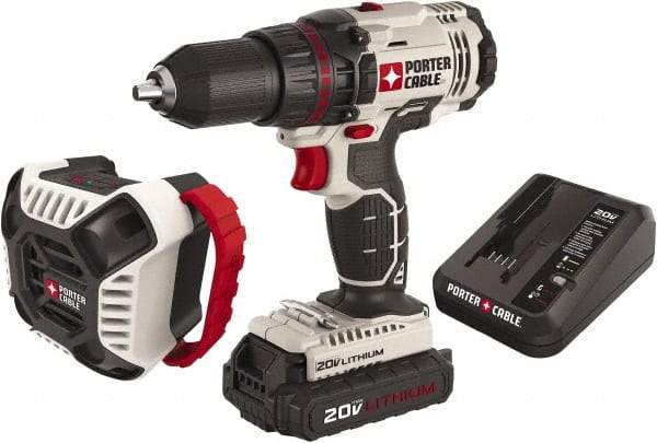 Porter-Cable - 20 Volt Cordless Tool Combination Kit - Includes 1/2" Drill/Driver & Blue Tooth Speaker, Lithium-Ion Battery Included - A1 Tooling