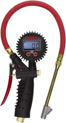 Milton - 0 to 255 psi Digital Straight Foot Dual Head Tire Pressure Gauge - AAA Battery, 15' Hose Length - A1 Tooling