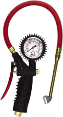 Milton - 0 to 230 psi Dial Dual Head Tire Pressure Gauge - 15' Hose Length - A1 Tooling