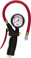 Milton - 0 to 230 psi Dial Ball Foot Tire Pressure Gauge - 15' Hose Length - A1 Tooling