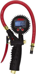 Milton - 0 to 255 psi Digital Straight Tire Pressure Gauge - AAA Battery, 15' Hose Length - A1 Tooling