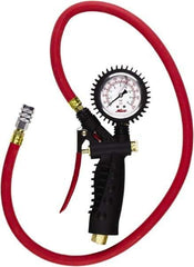 Milton - 0 to 230 psi Dial Kwik Grip Safety Tire Pressure Gauge - 36' Hose Length - A1 Tooling