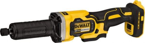 DeWALT - 1/4" Collet, 25,000 RPM, Straight Handle Cordless Angle & Disc Grinder - 20 Volts - A1 Tooling