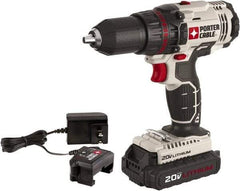 Porter-Cable - 20 Volt 1/2" Chuck Mid-Handle Cordless Drill - 0-350 & 0-1500 RPM, Keyless Chuck, Reversible, 1 Lithium-Ion Battery Included - A1 Tooling