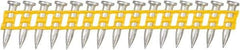 DeWALT - 9 Gauge 0.145" Shank Diam 3/4" Long Concrete Nails for Power Nailers - Steel, Zinc Finish, Smooth Shank, Angled Stick Plastic Collation, Round Head - A1 Tooling