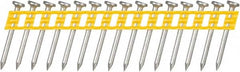 DeWALT - 13 Gauge 0.102" Shank Diam 1-1/4" Long Concrete Nails for Power Nailers - Steel, Zinc Finish, Smooth Shank, Angled Stick Plastic Collation, Round Head - A1 Tooling